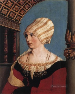  Hans Canvas - Portrait of Dorothea Meyer nee Kannengiesser Renaissance Hans Holbein the Younger